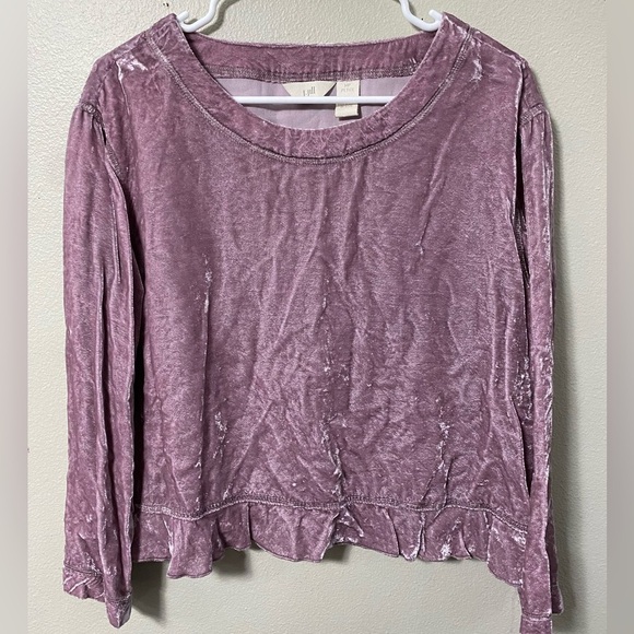 J. Jill Sweaters - J Jill Crushed Velvet blouse/top, Dusty Pink, Size M Petite